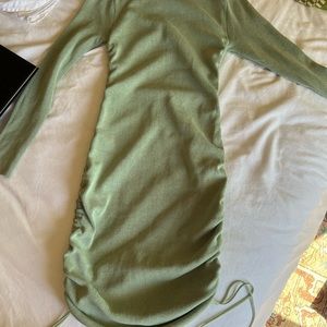 Princess Polly olive side tie dress